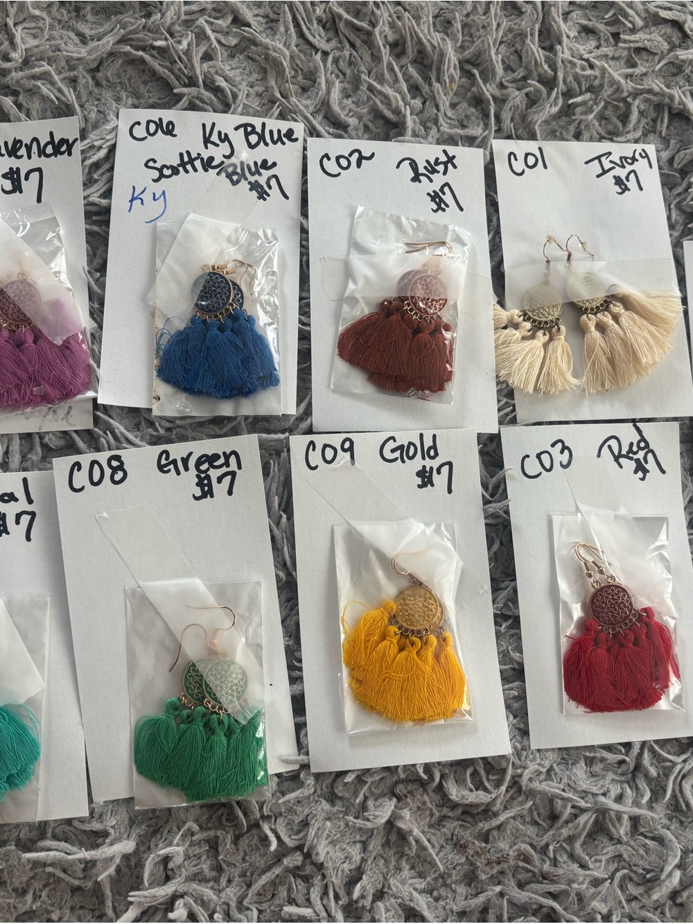 New Tassel Fringe Statement Earrings - Multiple Colors